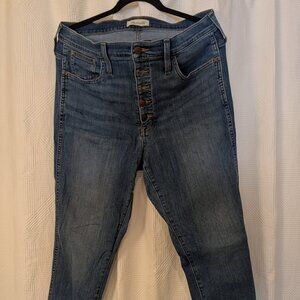 Madewell 10" Roadtripper High-Rise Skinny Jeans Size 32